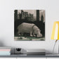 Hippo in Abstract Art - Canvas