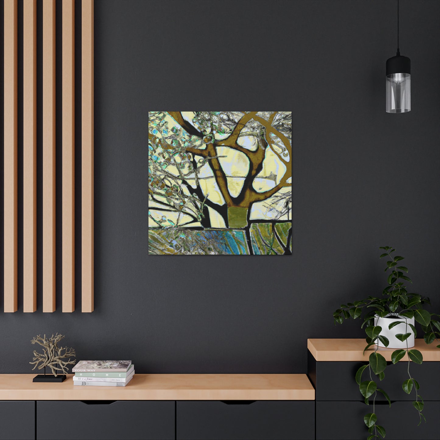 "Elm at Dusk Painting" - Canvas