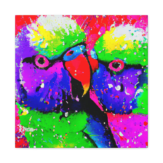 Loving Bird Embrace - Canvas