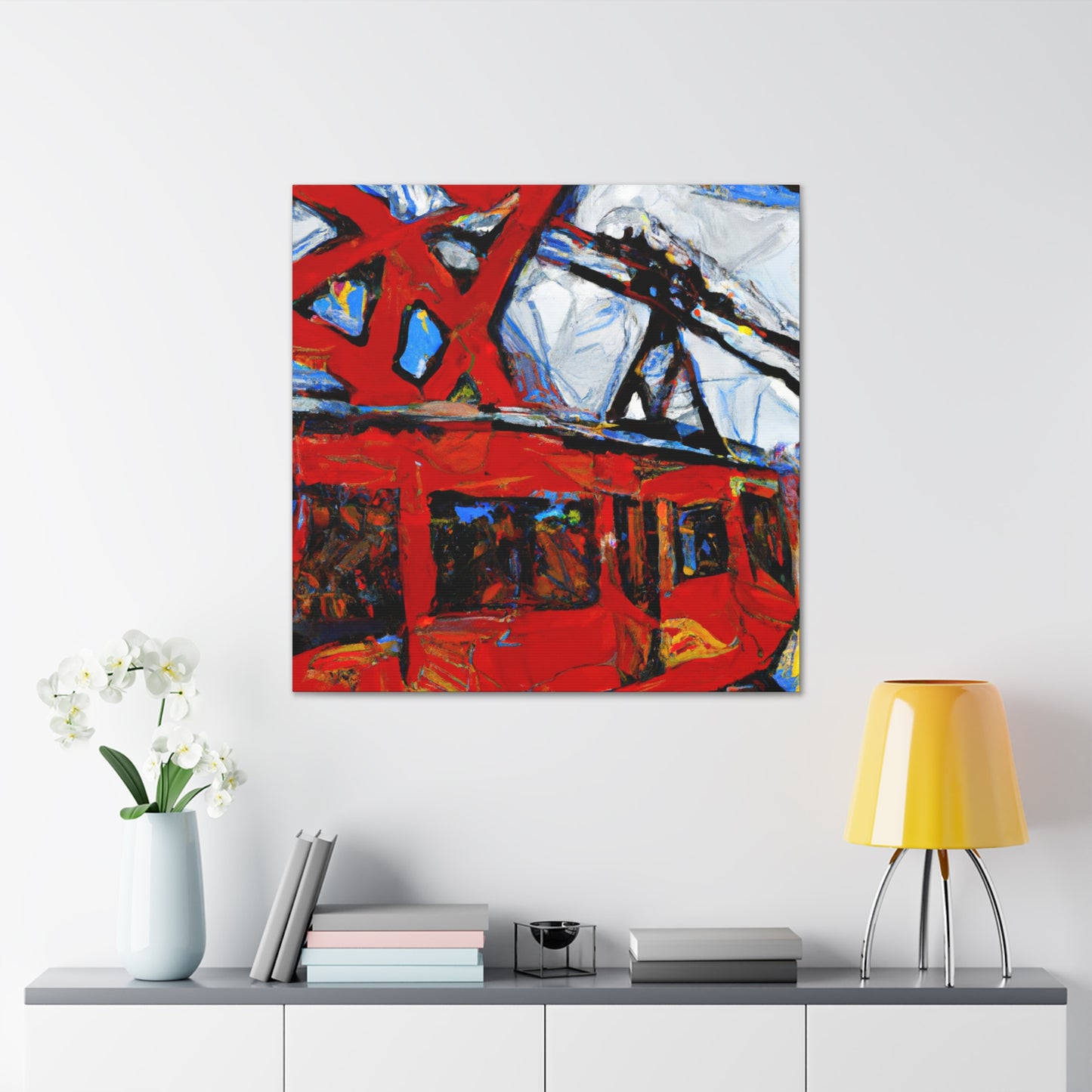 "Cable Car Expressionism" - Canvas