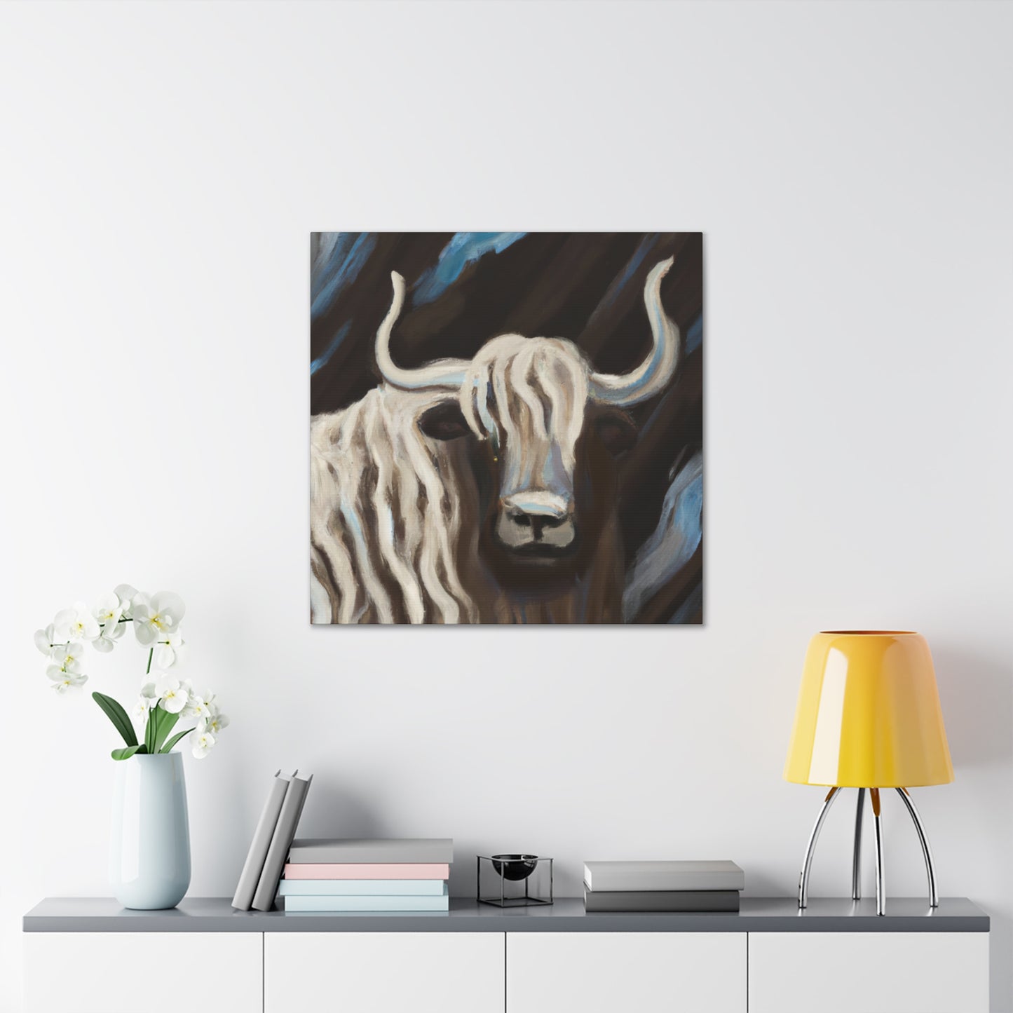 Yaks in Abstract Chaos - Canvas