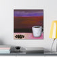 Coffee in Moonlight Scene - Canvas