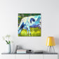 Mooing in Moonlight - Canvas