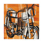 "Motorcycle Meets Art Deco" - Canvas