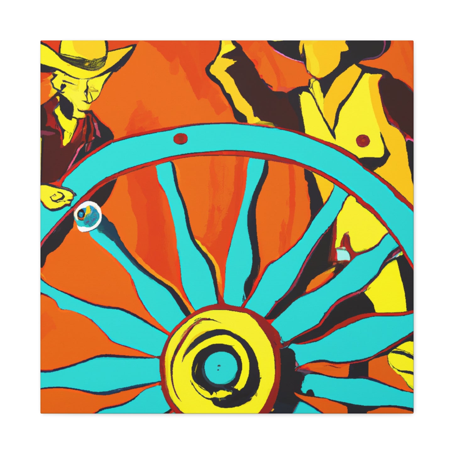 "Wheel of Grandeur Wagon" - Canvas