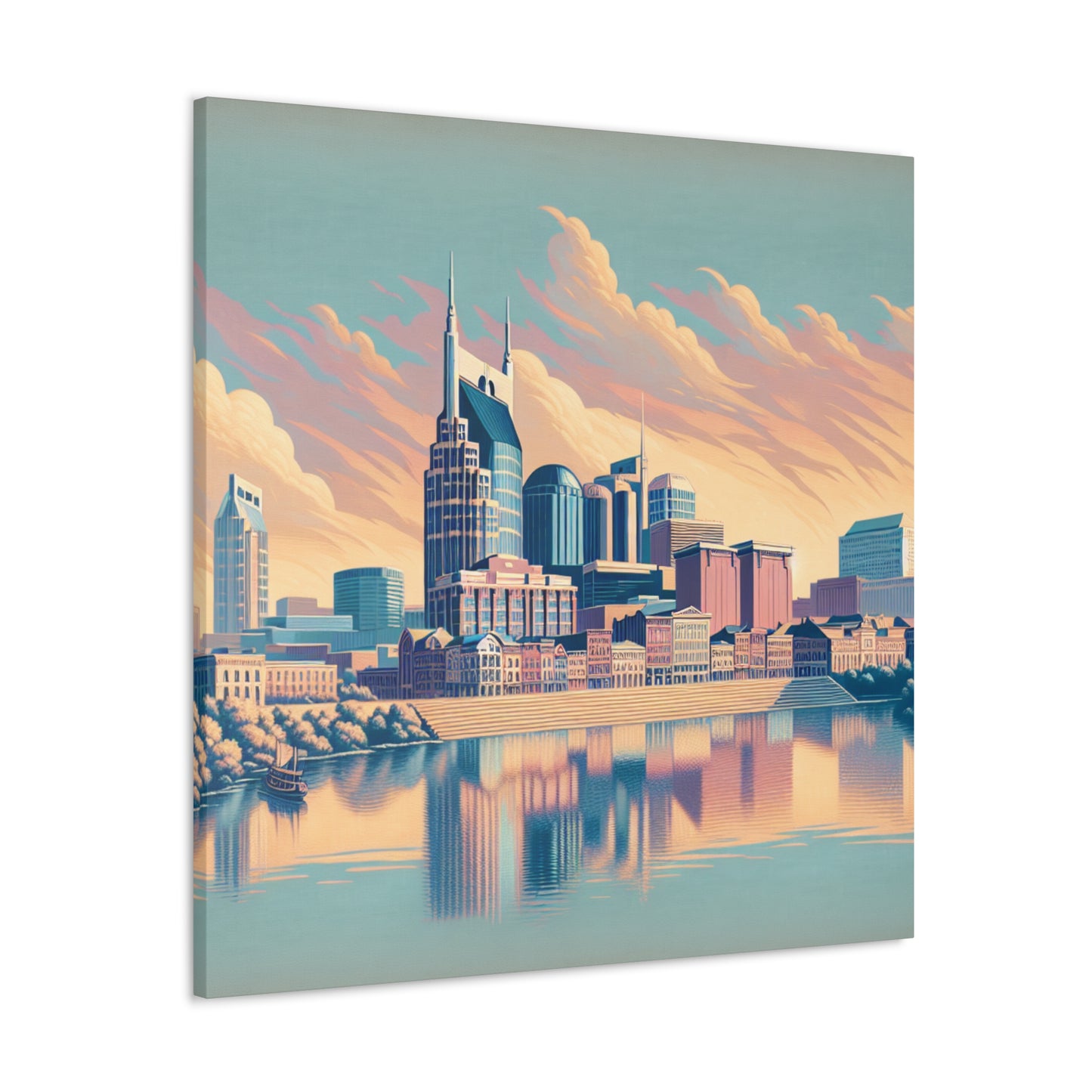 "Nashville's Melodic Elegance" - Canvas