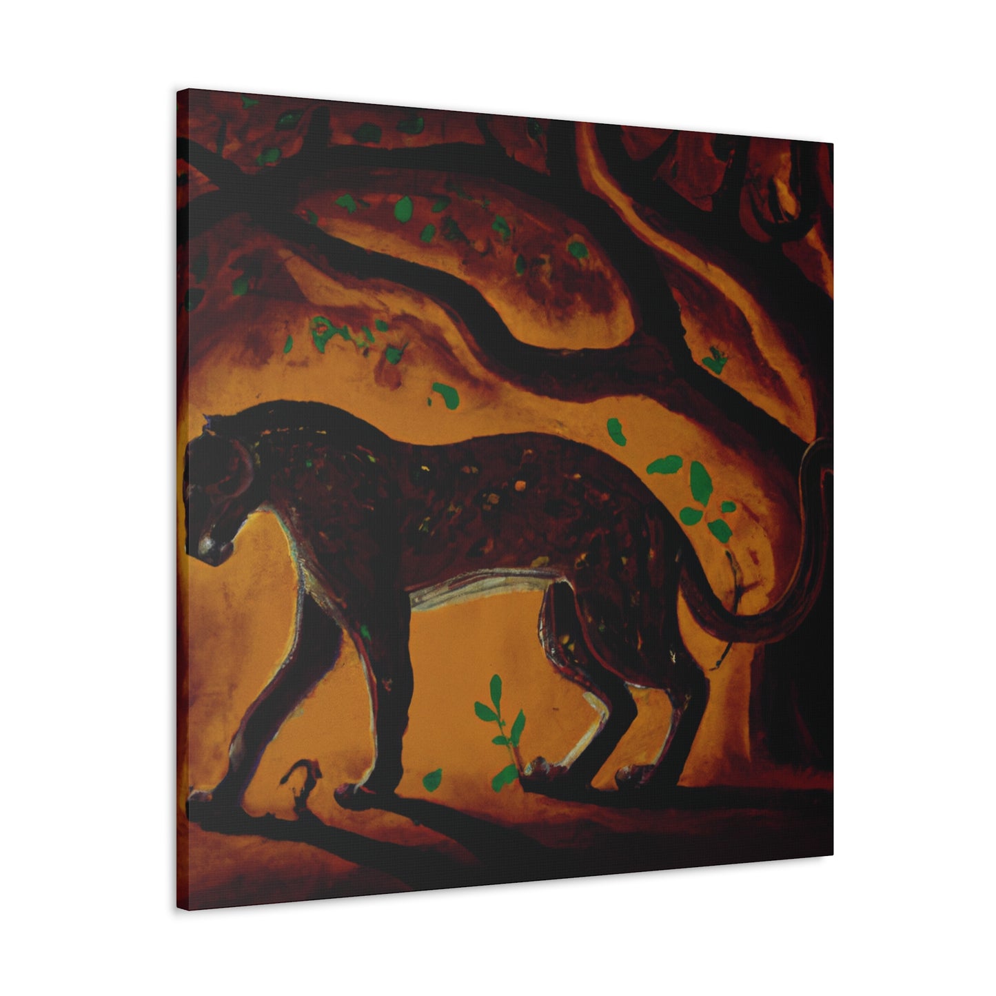 "Leopard in the Moonlight" - Canvas