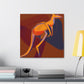 Kangaroo In Art Deco - Canvas