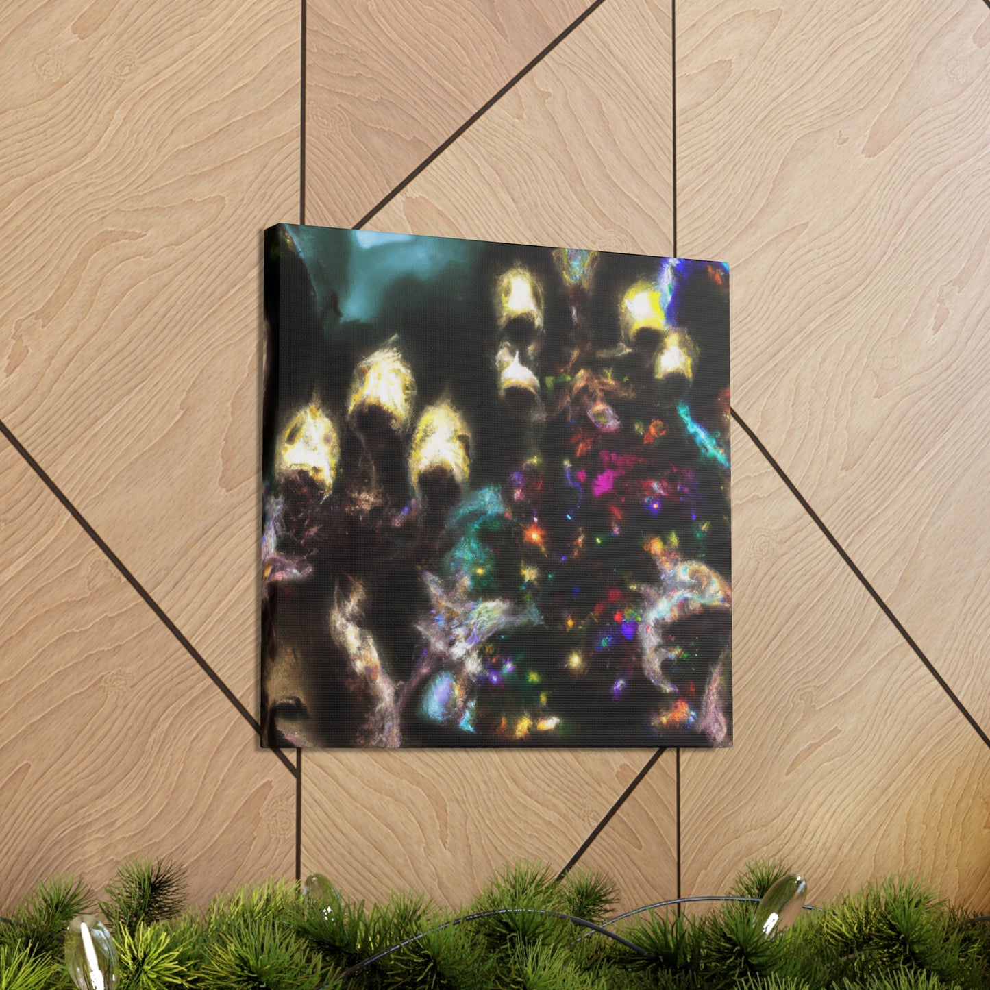 "Christmas Lights Enchantment" - Canvas