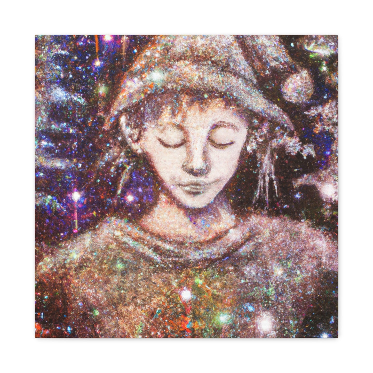 Elf in Pointillism - Canvas