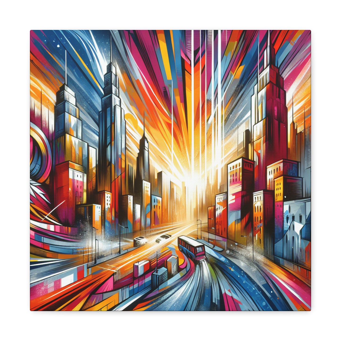 Whispers of Urban Embrace - Canvas