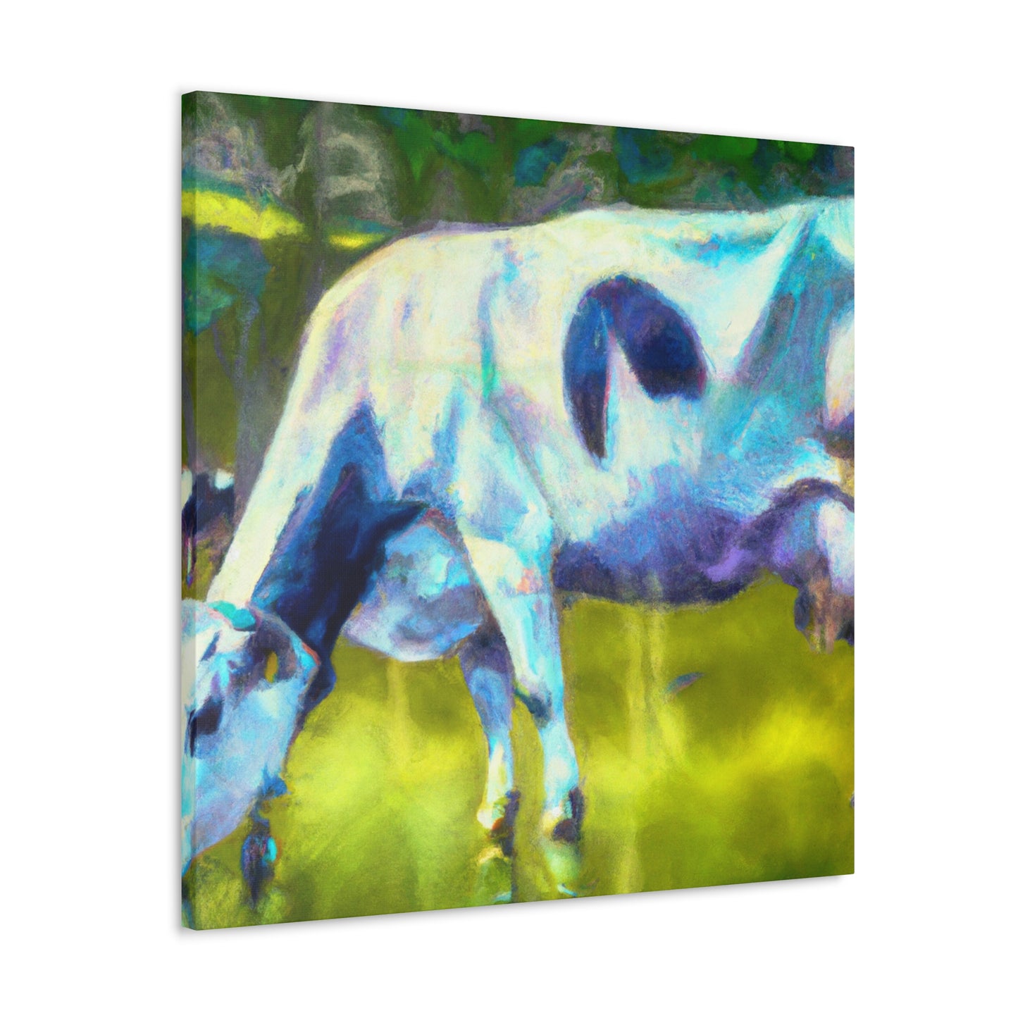 Mooing in Moonlight - Canvas