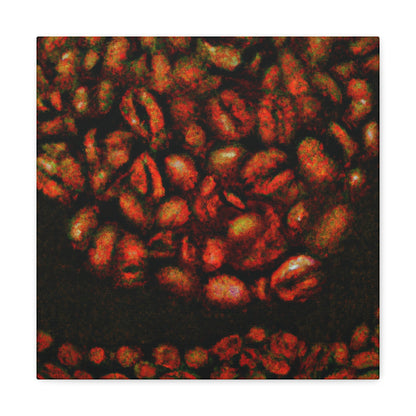 "Coffee Bean Pointillism" - Canvas