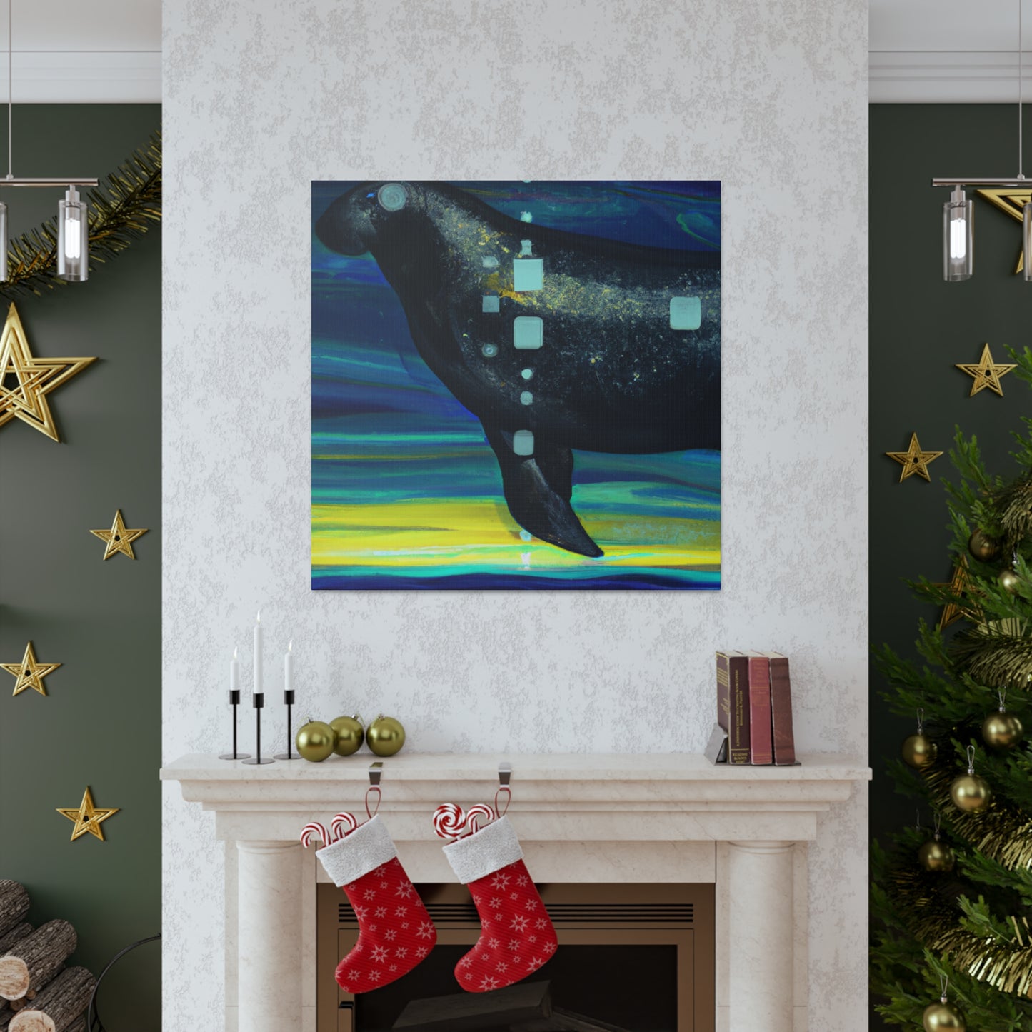 Manatee in Art Deco - Canvas