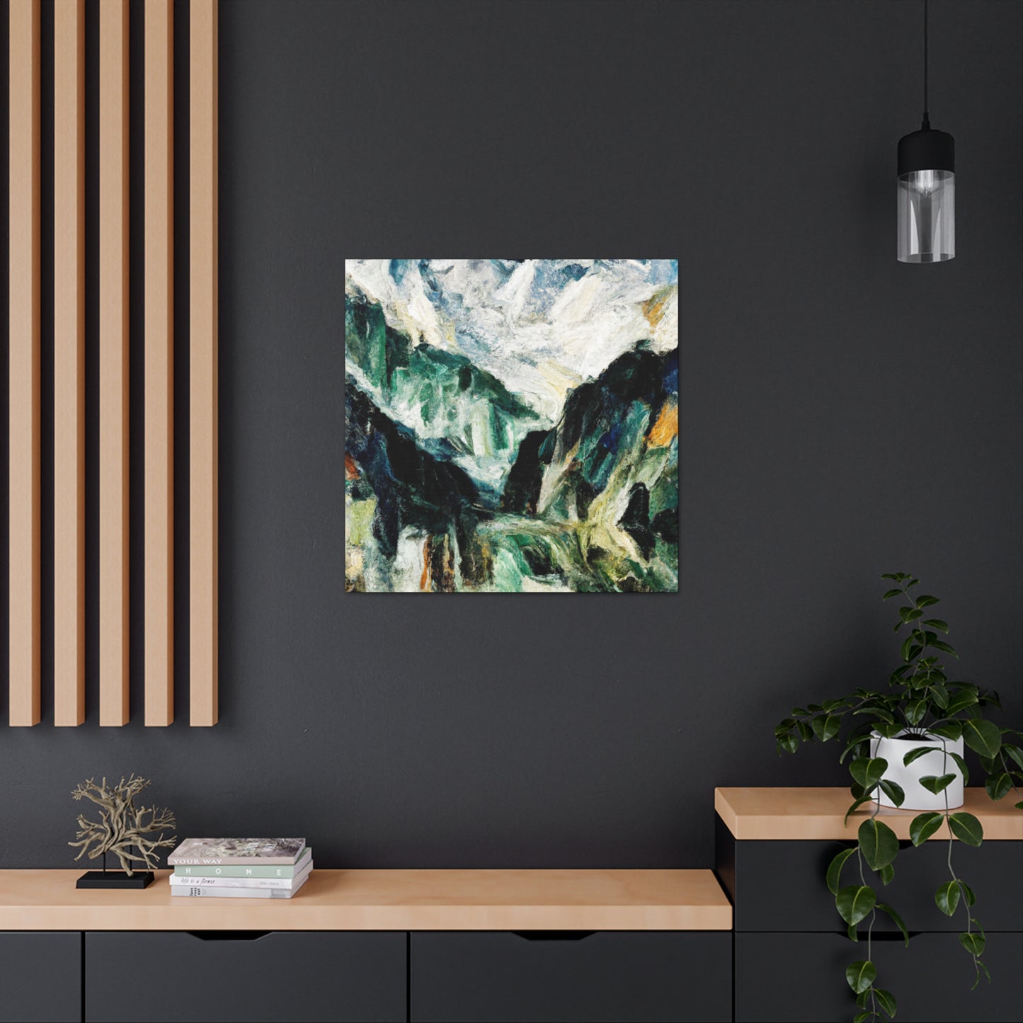 "Mountains in Moonlight Glow" - Canvas