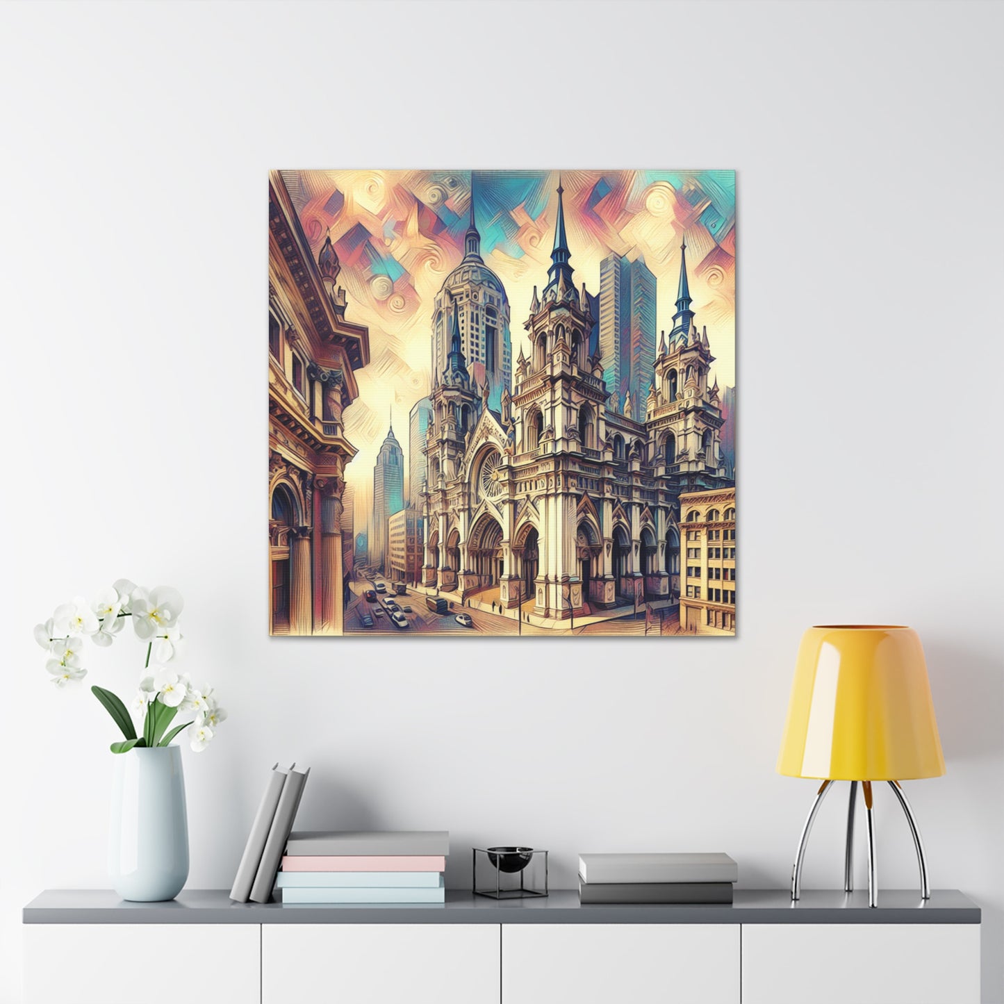 "Colonial Splendor: Columbus Reverie" - Canvas