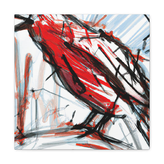 Red-winged Blackbird Abstraction - Canvas