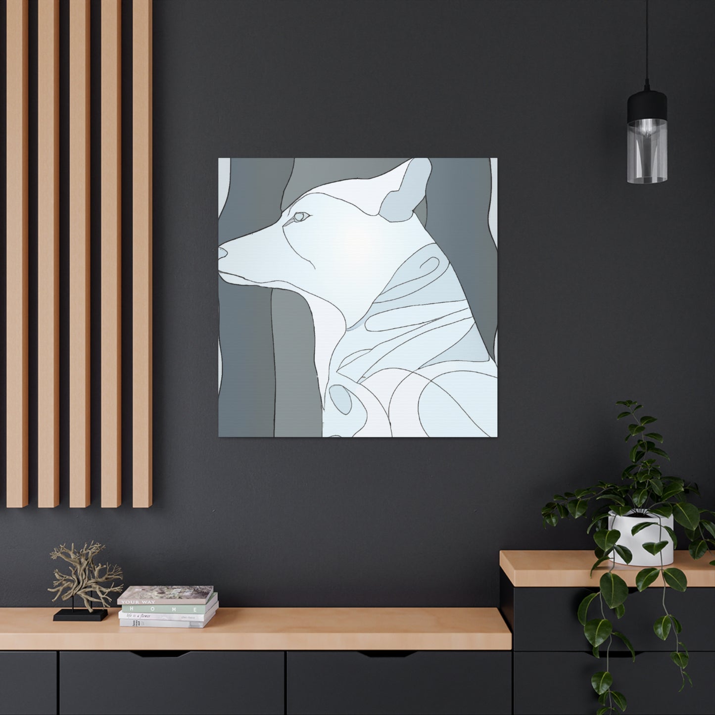 "Arctic Wolf in Snow" - Canvas