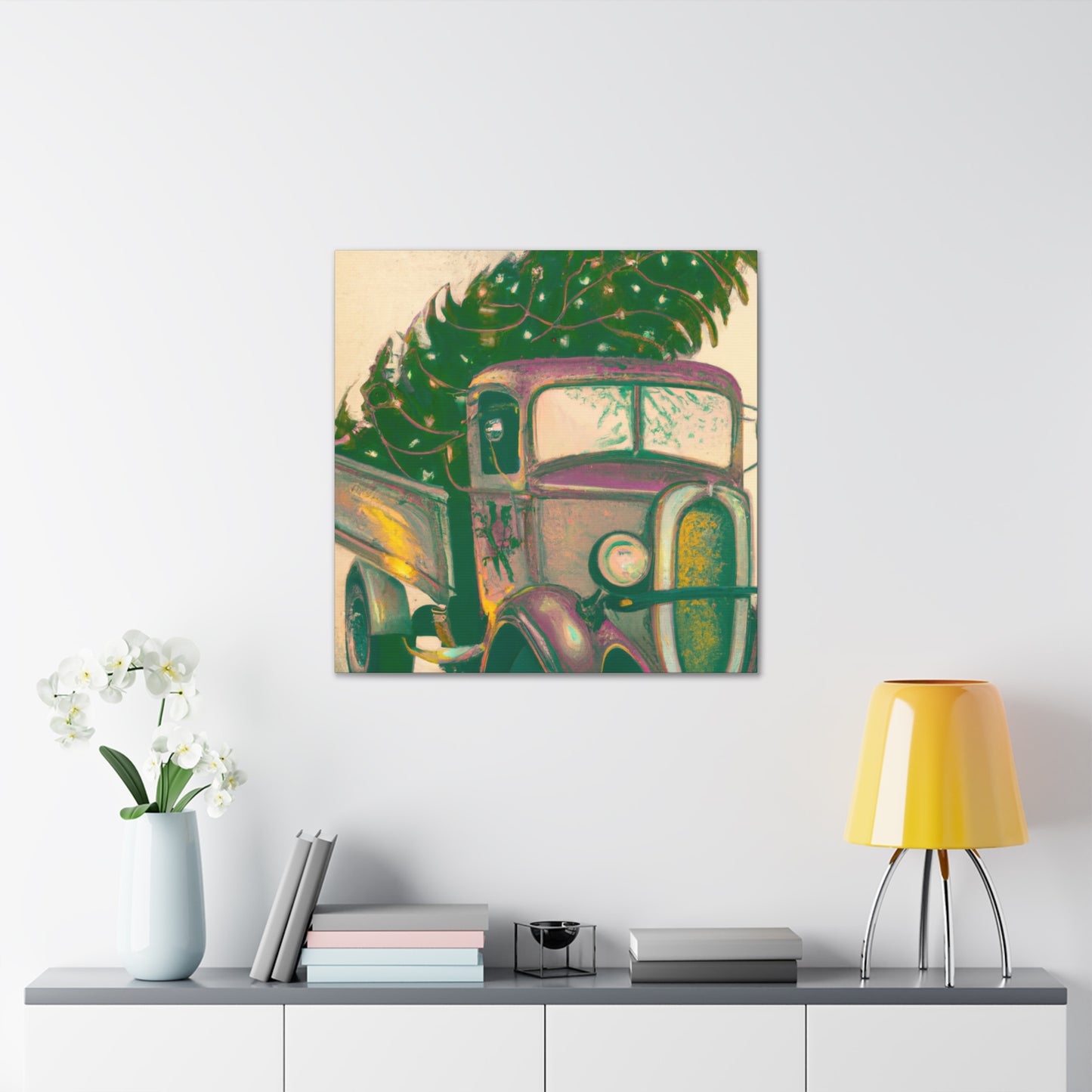 "Christmas Delivery By Truck" - Canvas