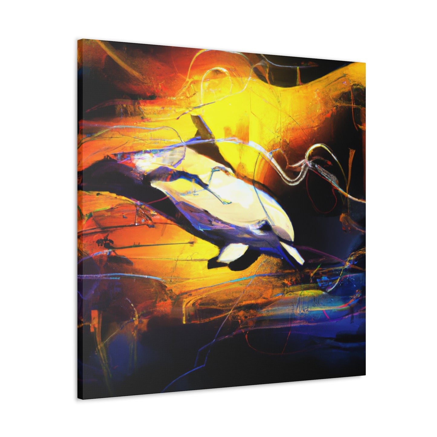 Dolphins in Moonlight - Canvas