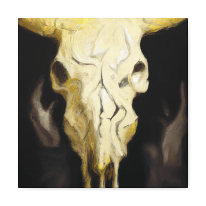 Cow Skull Reflection. - Canvas