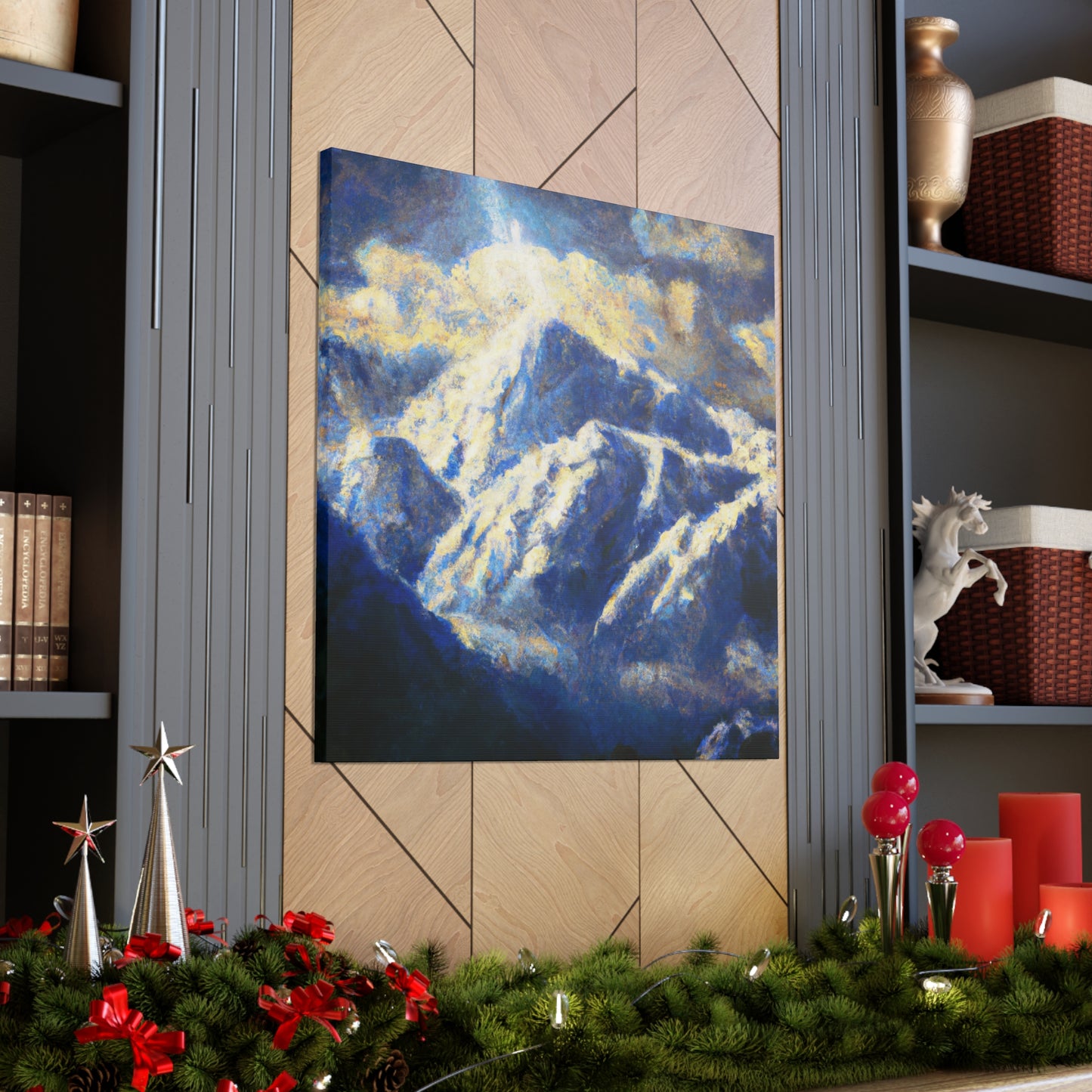 "Snowy Mountain Impressionism" - Canvas