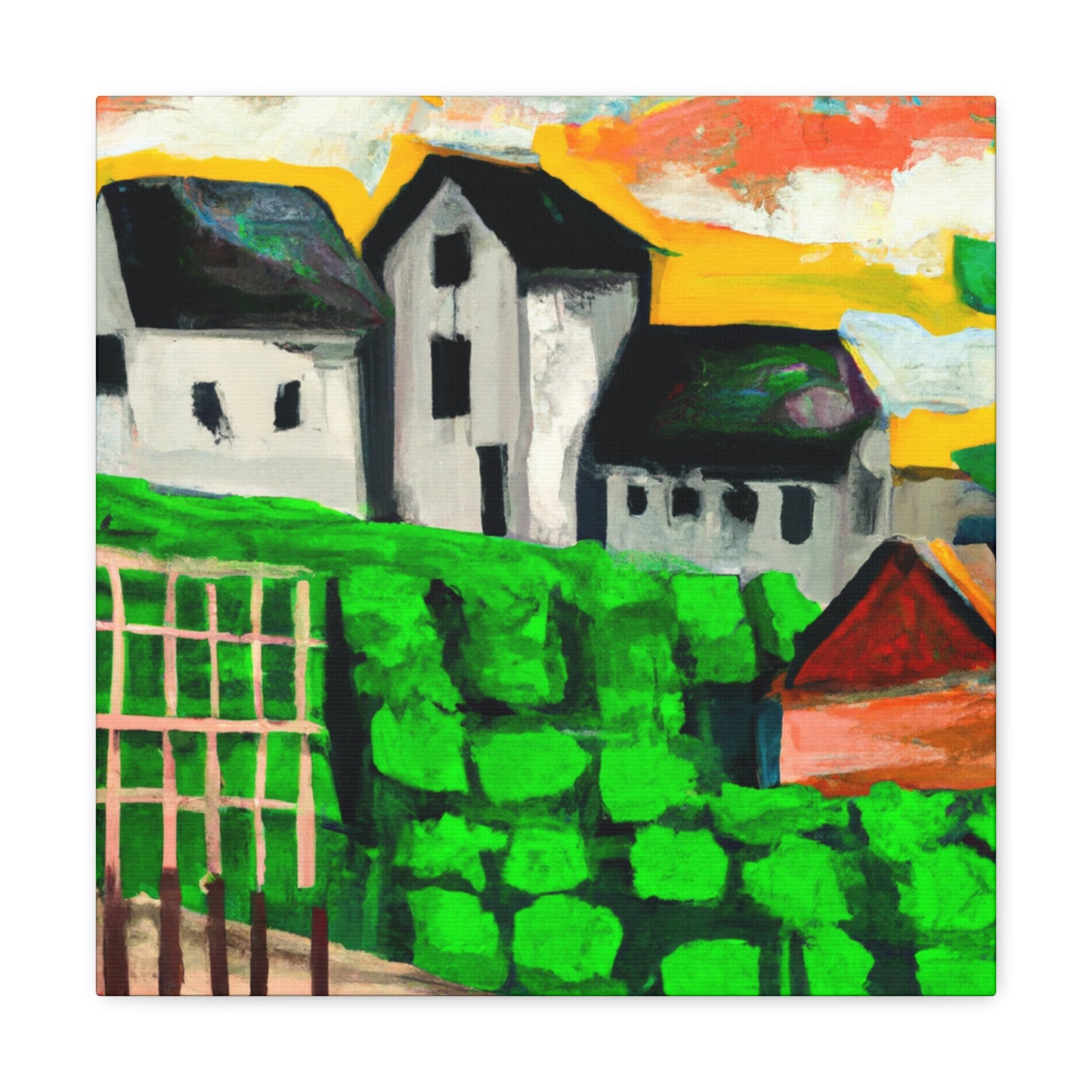 Farmhouse in Moonlight - Canvas