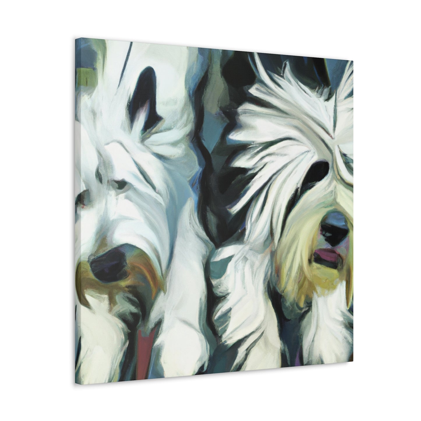 "Old English Sheepdog Dreaming" - Canvas