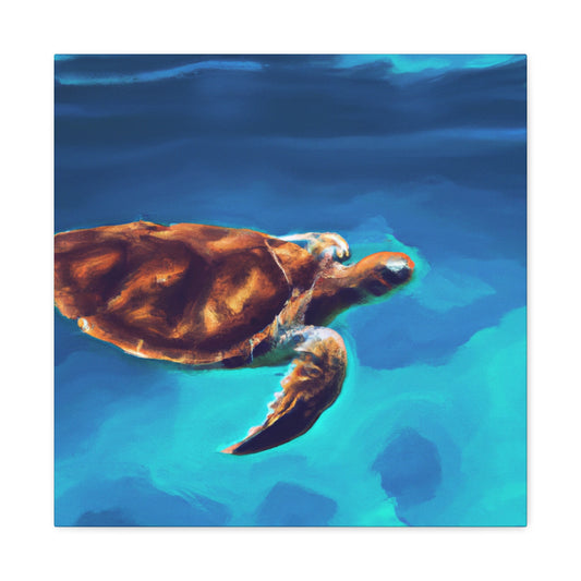 "Blue Sea Turtle MTN" - Canvas