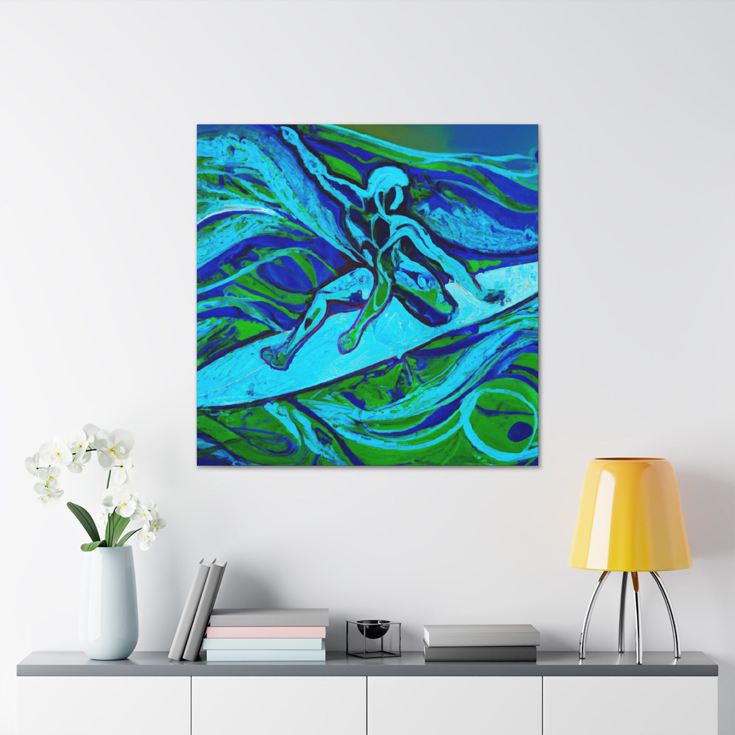 "Surfing the Sea's Swell" - Canvas