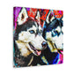 "Dramatic Husky Illusion" - Canvas