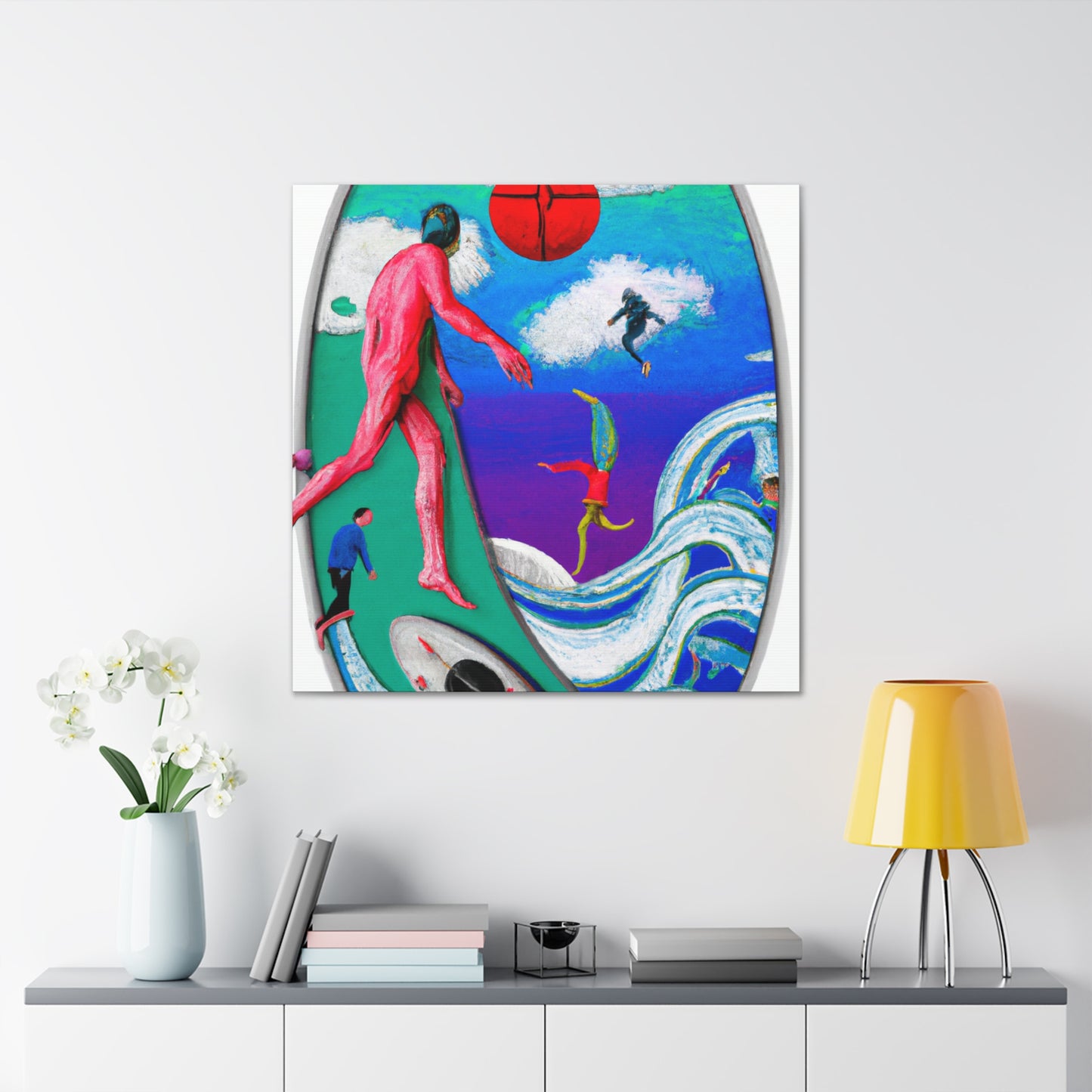 "Surfing the Surrealist Wave" - Canvas