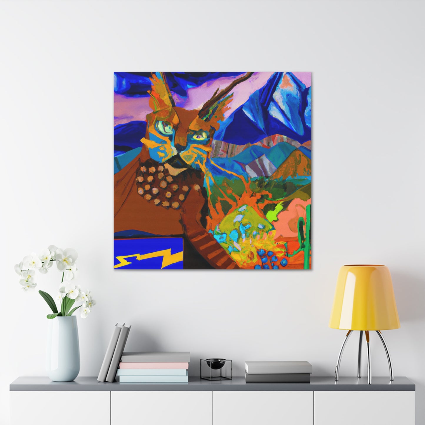 Bobcat in Wonderland. - Canvas