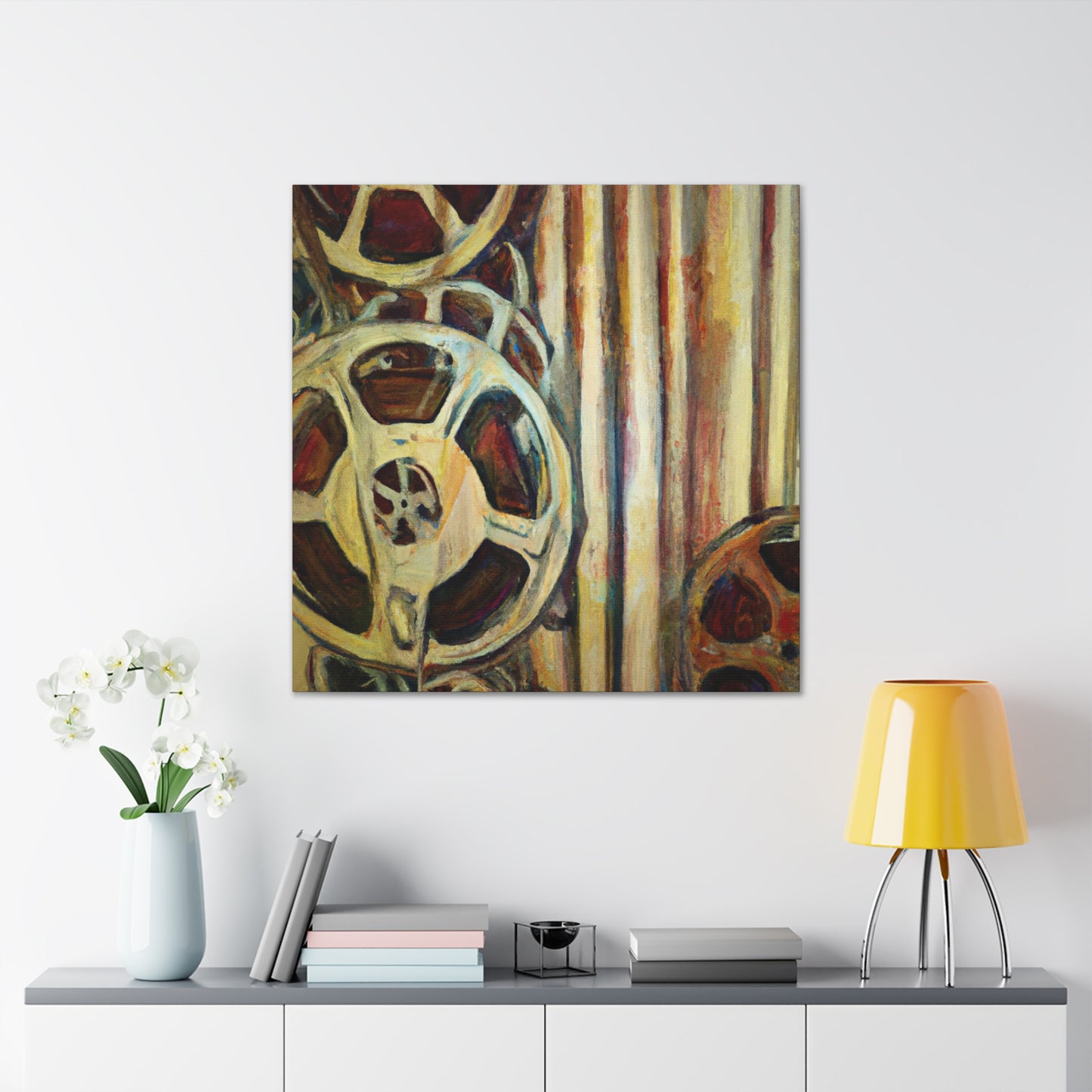 "Film Reels Impressionist" - Canvas