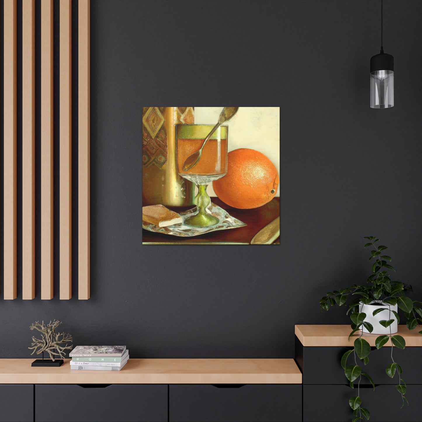 "Orange Glows in Baroque" - Canvas