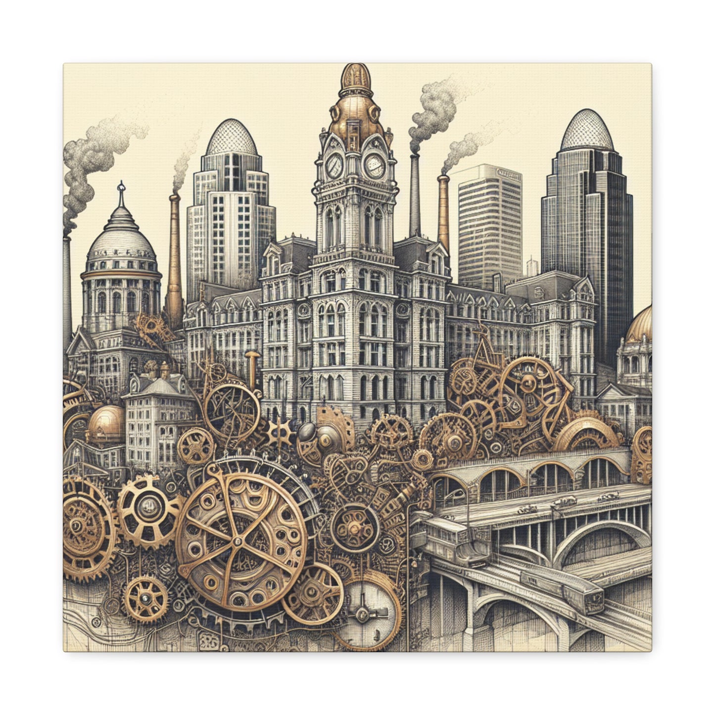 "Cincinnati's Gilded Brilliance" - Canvas