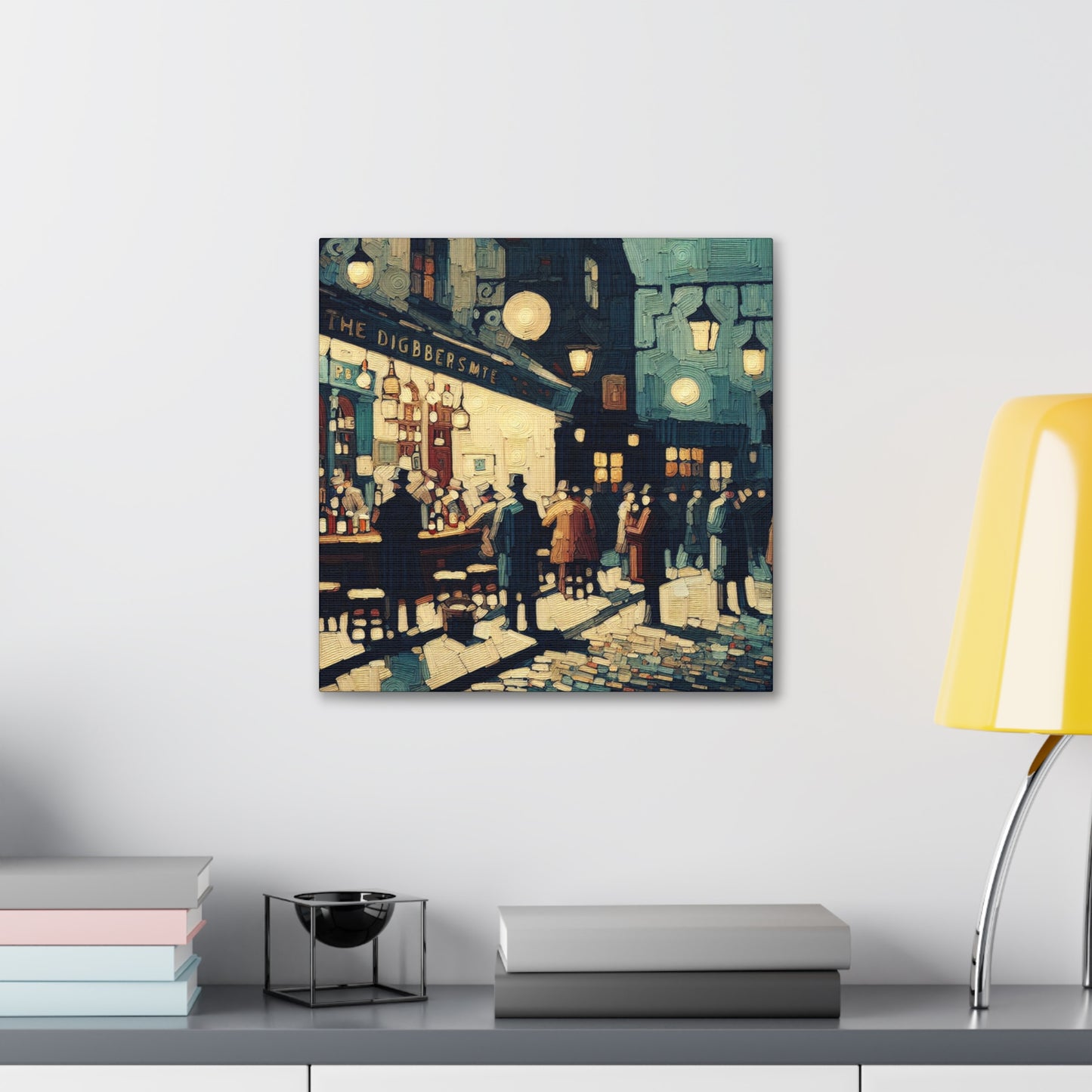 "Hazy Tavern Revelry" - Canvas