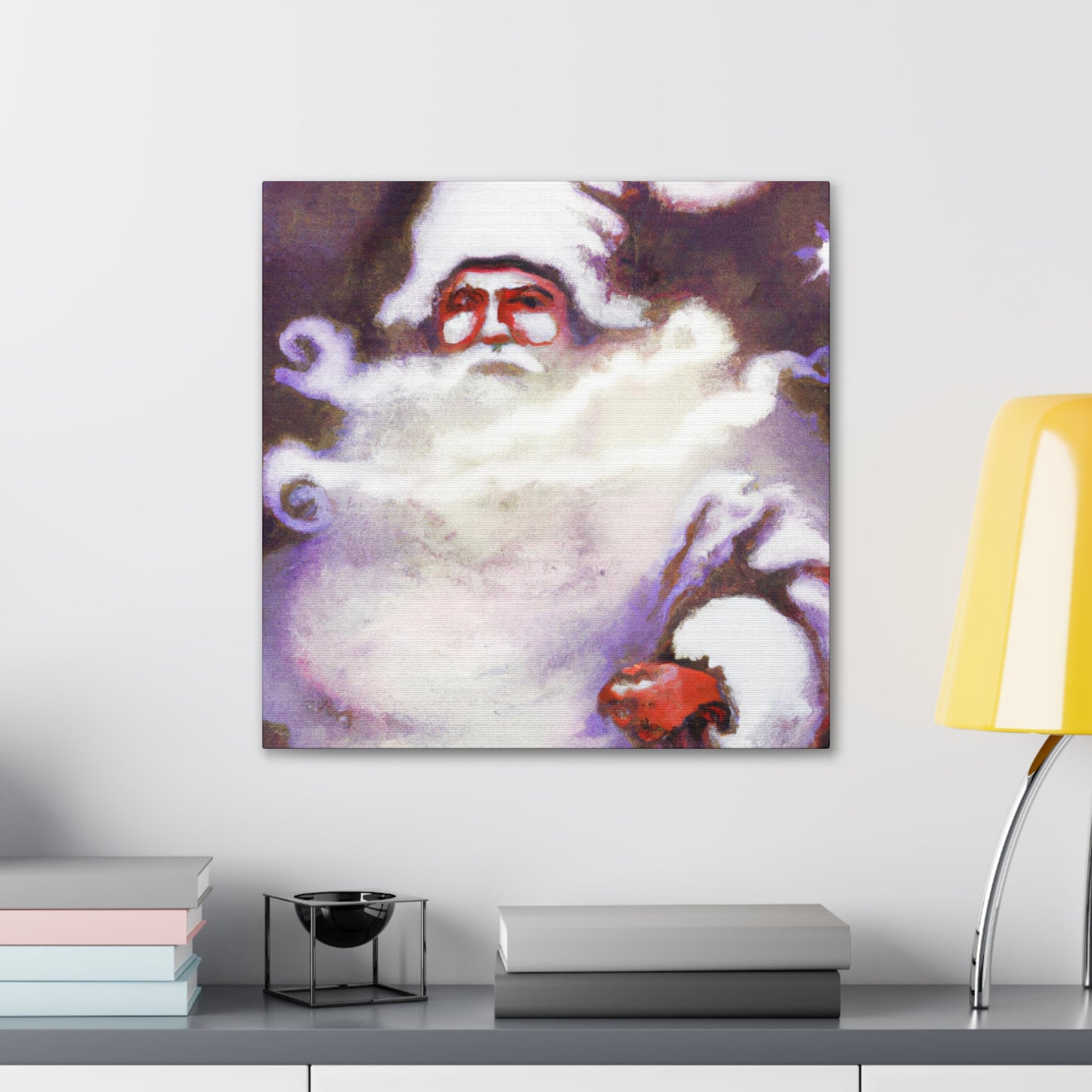 "Santa Claus Blooming Joy" - Canvas