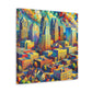 City in Vibrant Colors - Canvas