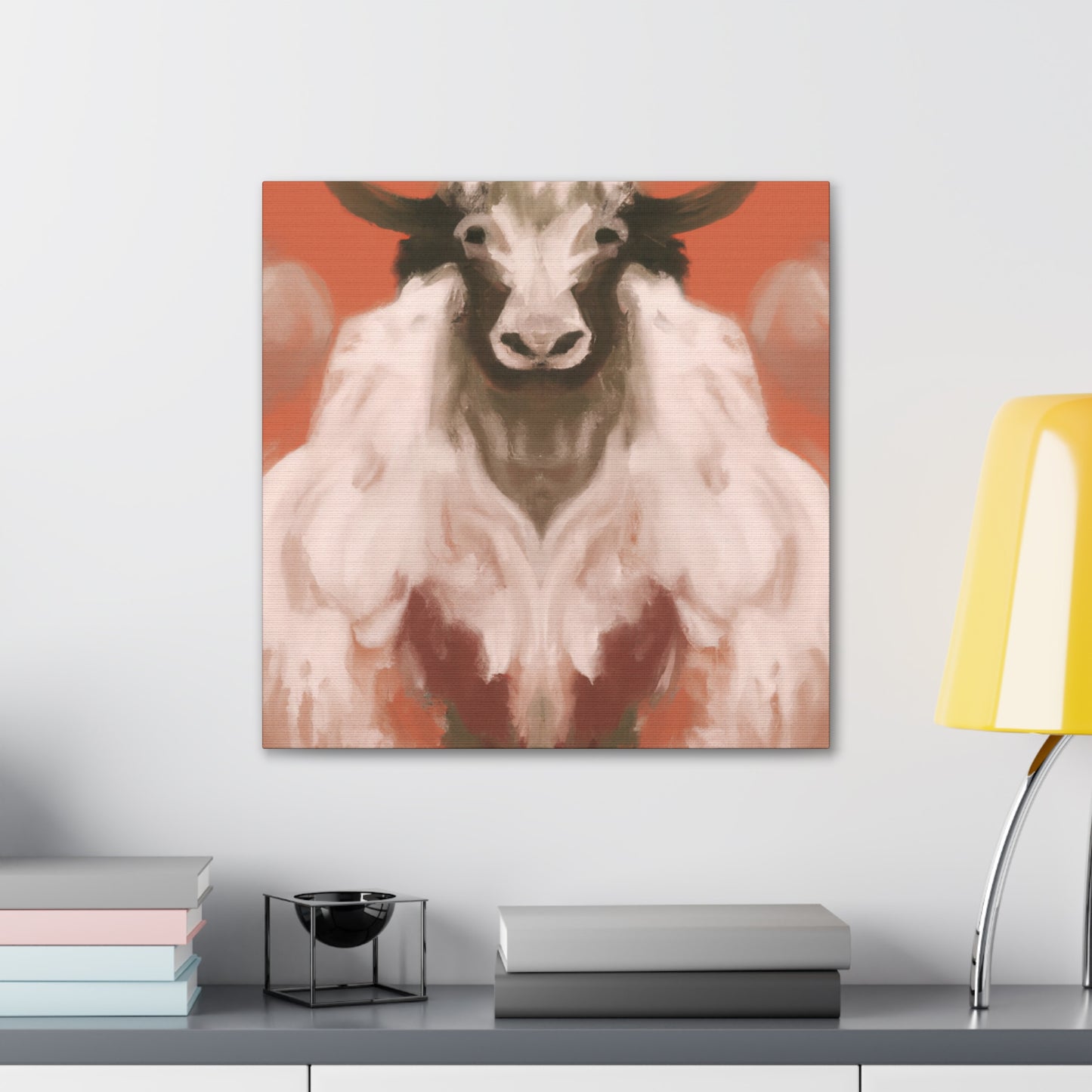 Yak at Sunset Reflection - Canvas