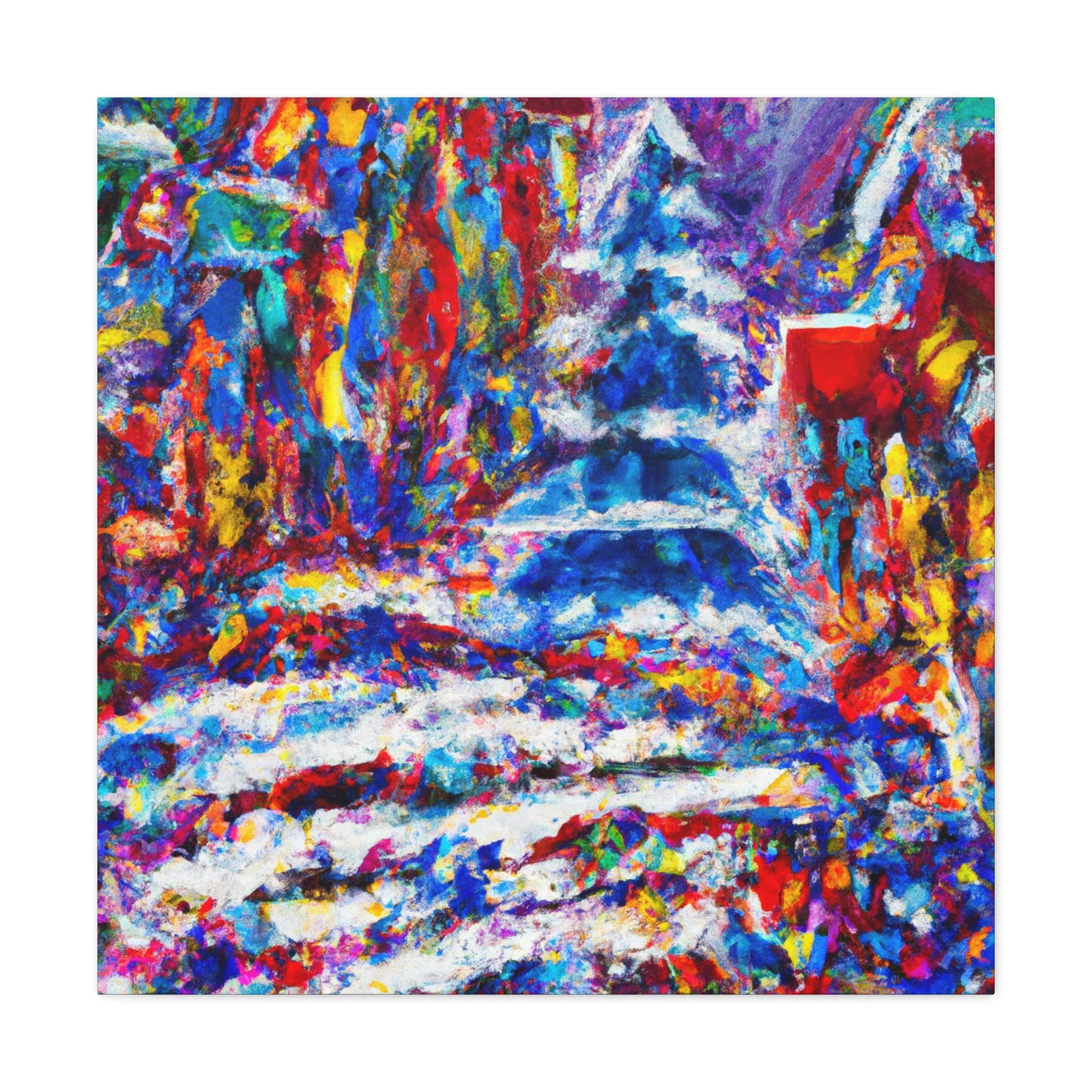 "City Square Fauvism Scene" - Canvas