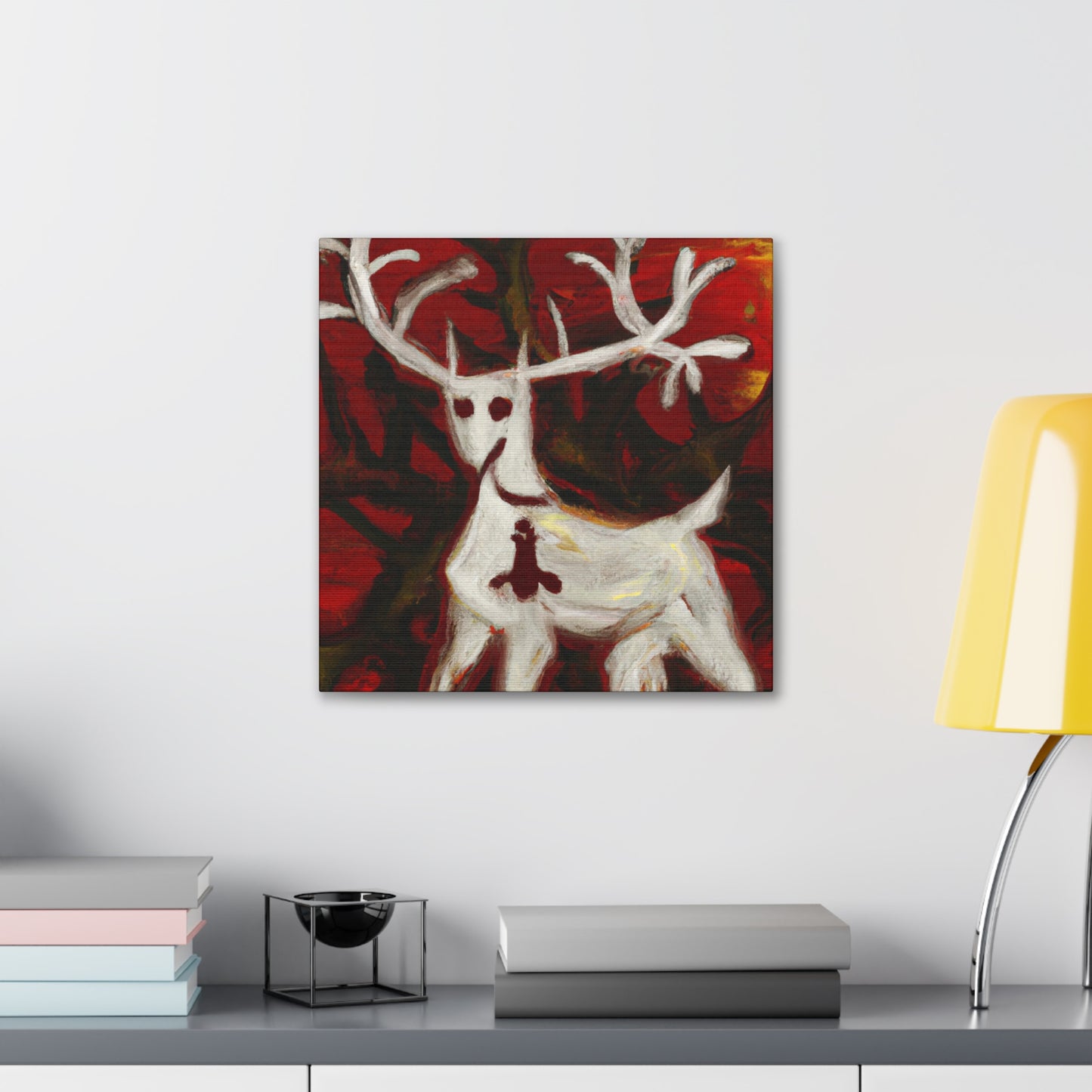 Reindeer In Moonlight - Canvas