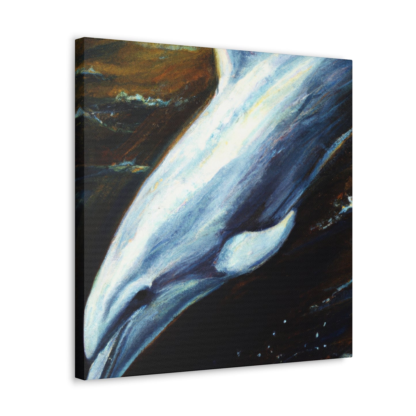 Dolphins in Emerald Seas - Canvas