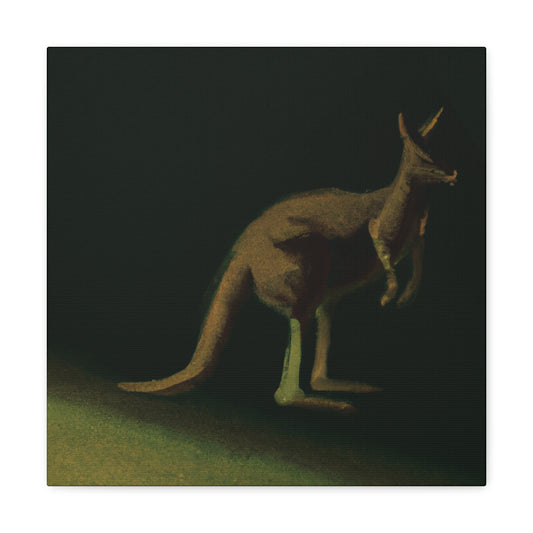 Kangaroo Minimalist Sketch - Canvas