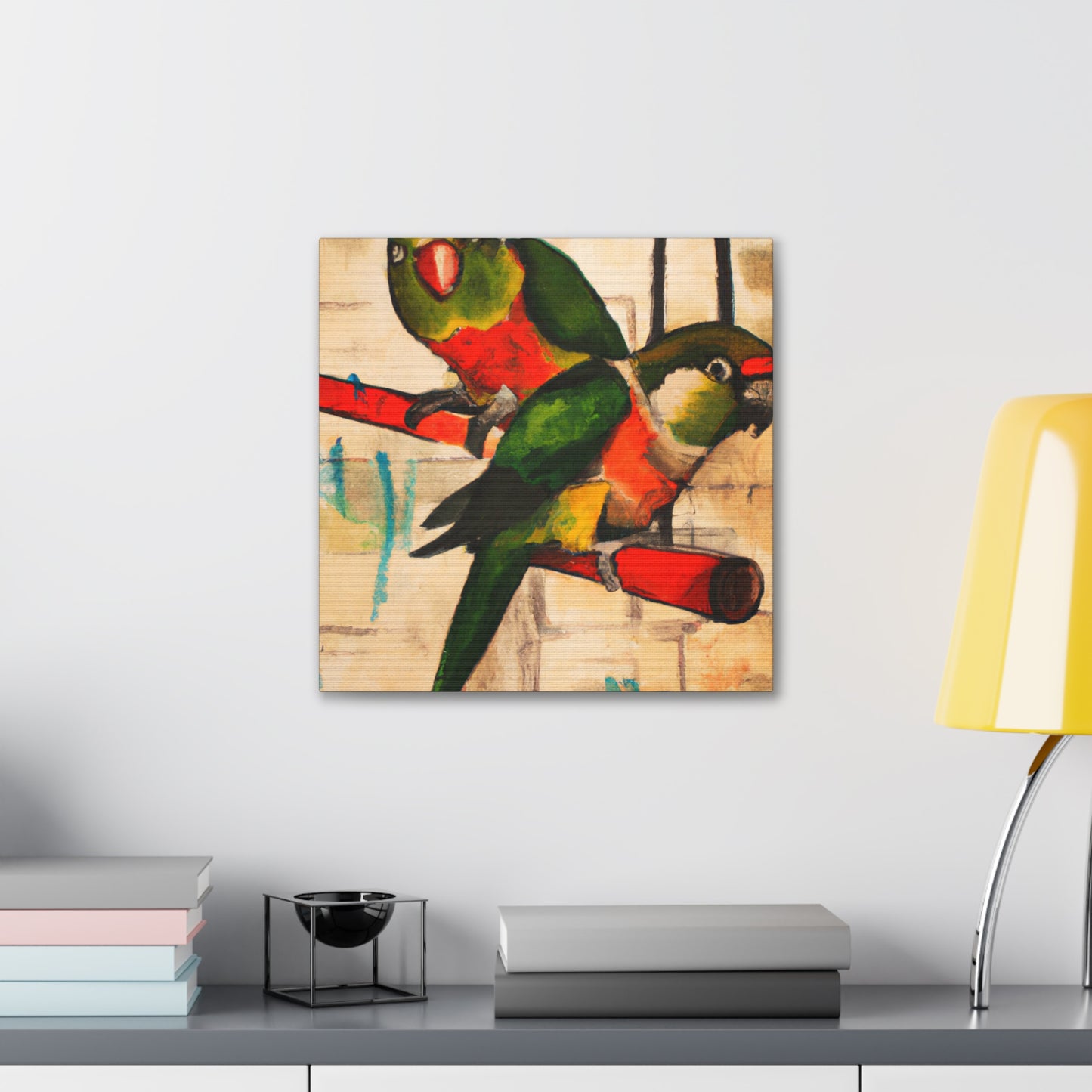 "Conures in Colorful Splendor" - Canvas