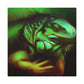 "Green Iguana Reflection" - Canvas