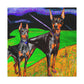 "Doberman's Primal Sentry" - Canvas