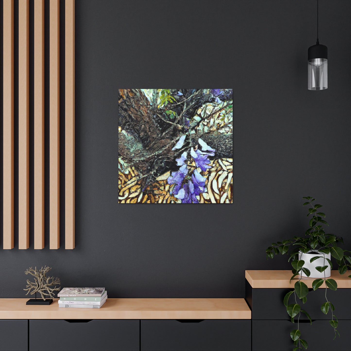 Jacaranda In Reflection - Canvas