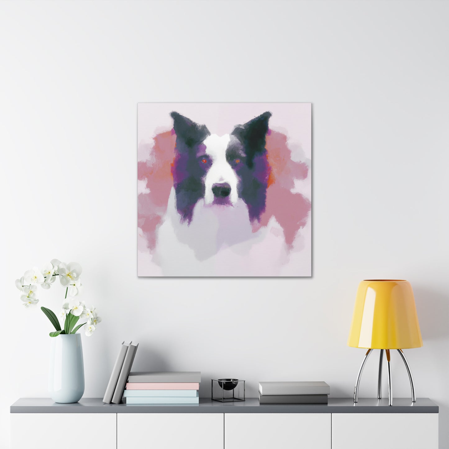 "Border Collie Reflection" - Canvas