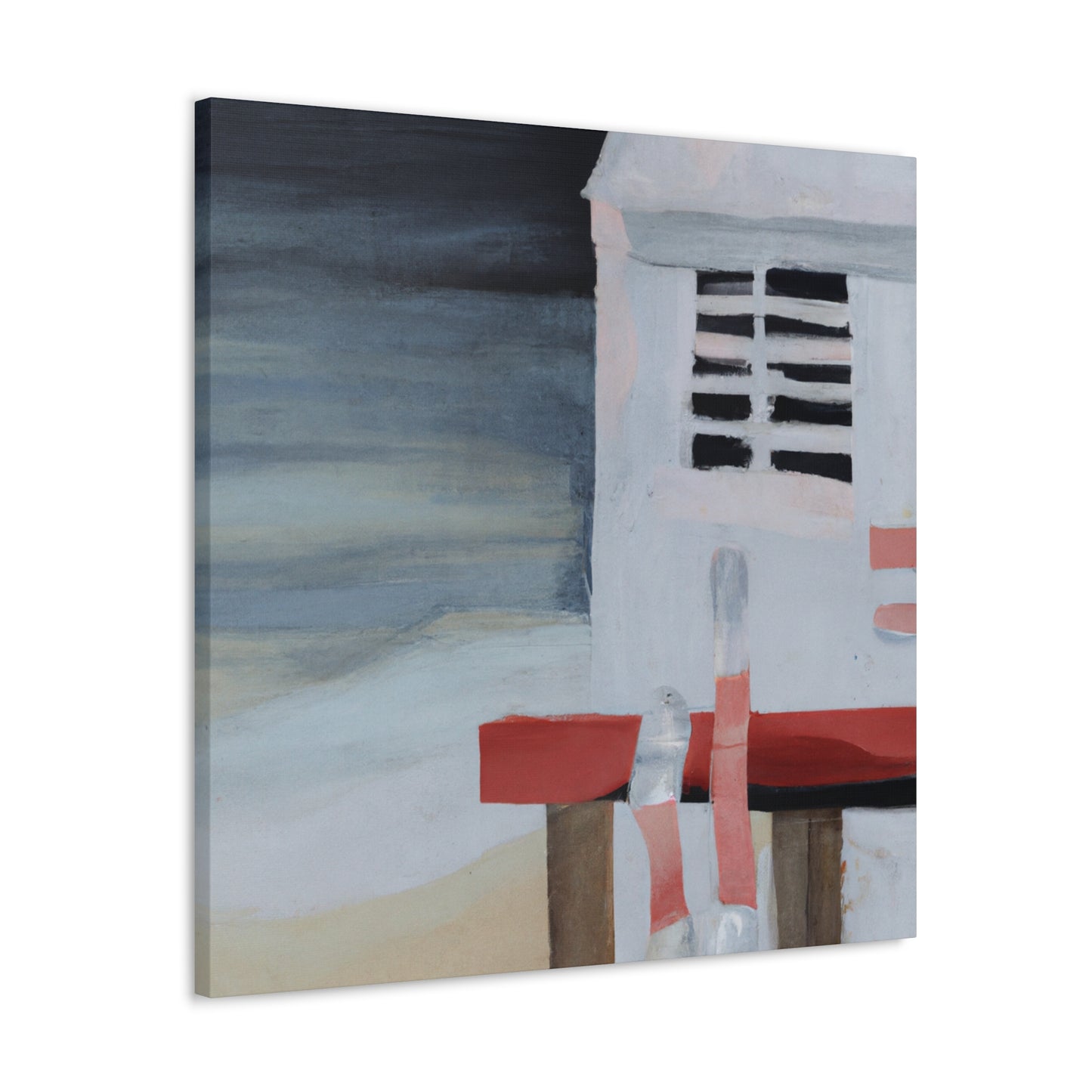 "Beach Hut Solitude" - Canvas